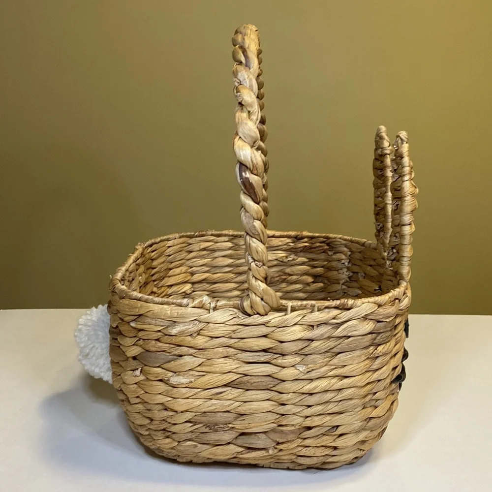 Crate&Barrel Whimsically Cute and Rustic Bunny Basket with Adorable Detailing 🐰